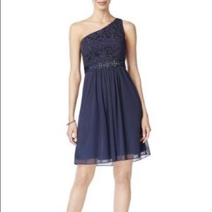 One Shoulder Mini Cocktail Dress